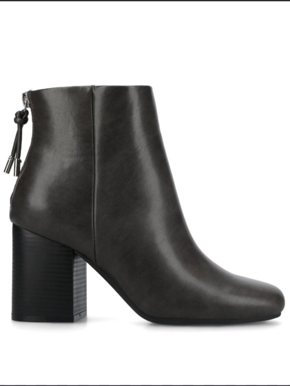 Journee Collection Audrina Block Heel Booties – Vegan Leather – Size 9.5 (BNWT) - Picture 2 of 7